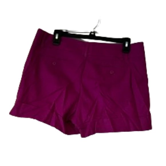 New York & Company Raspberry Linen Stretch Shorts - 10 - Picture 2 of 5